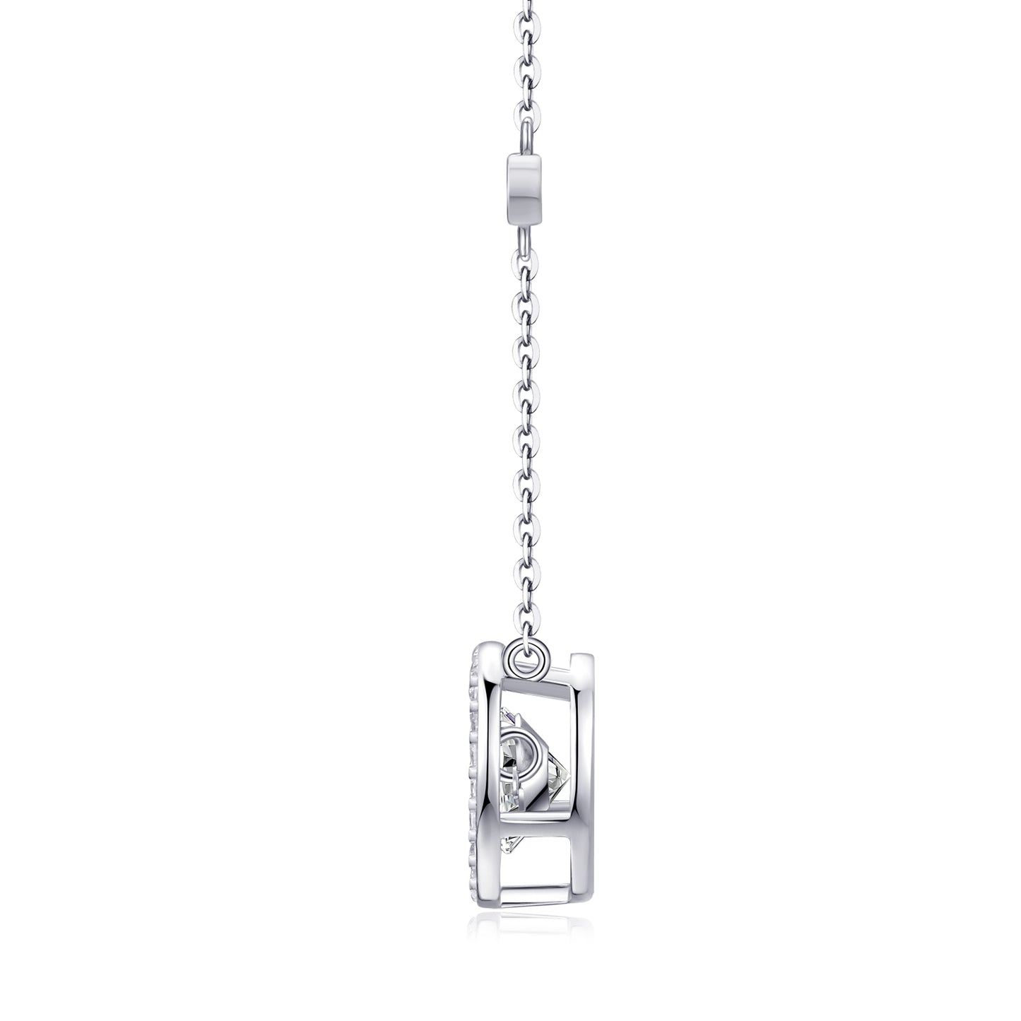 Luxury 1ct Moissanite Pendant Necklace – S925 Sterling Silver