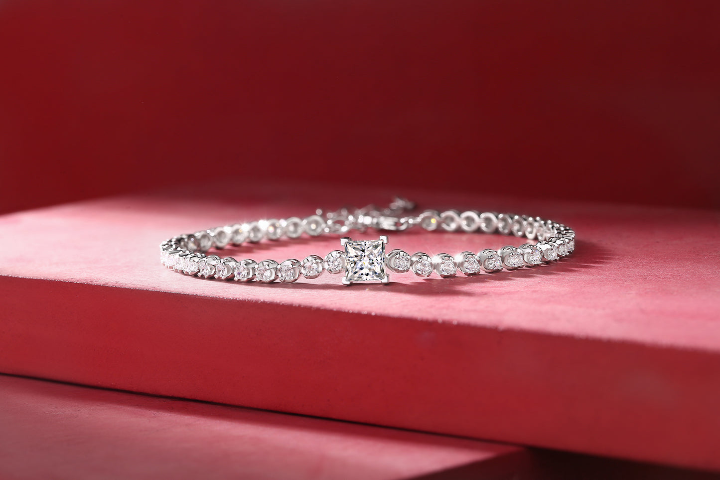 Natural Diamond-Style Moissanite Bracelet S925 Silver Luxury Jewelry