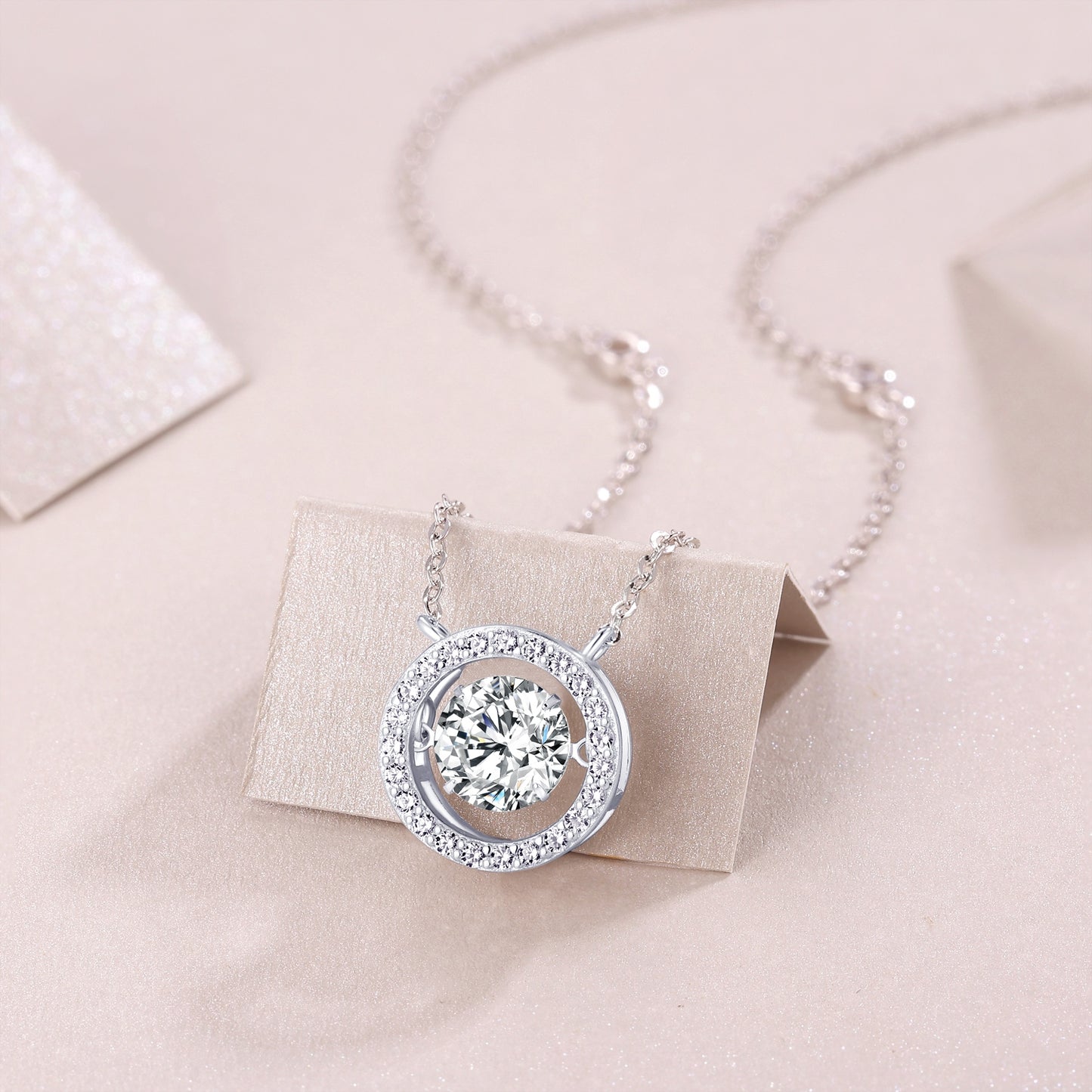 Luxury 1ct Moissanite Pendant Necklace – S925 Sterling Silver