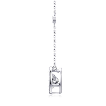 Luxury 1ct Moissanite Pendant Necklace – S925 Sterling Silver